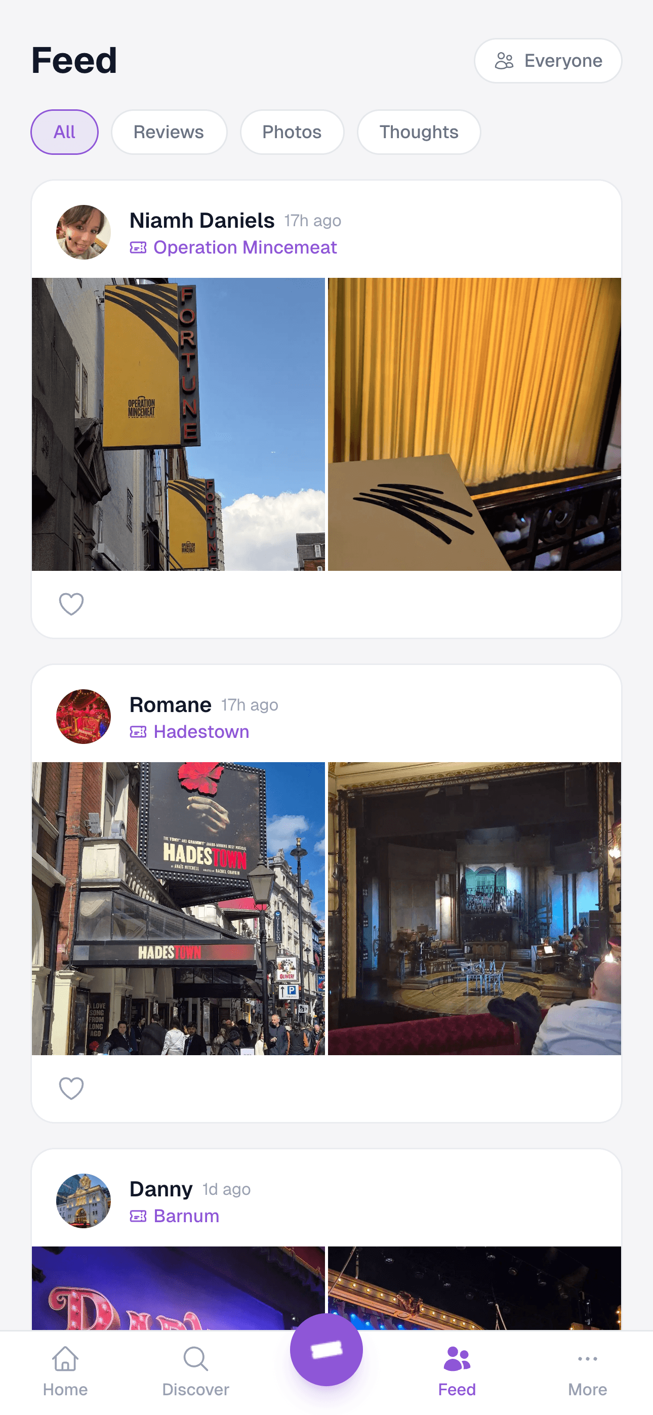 Aklaim Moments Feed